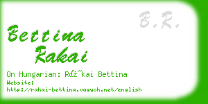 bettina rakai business card